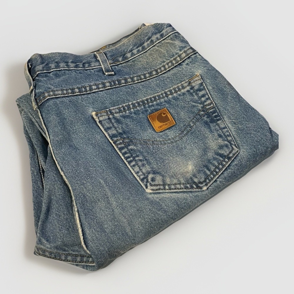 Carhartt‎ B160 DST Relaxed Fit Blue Jeans Men's 40x32 Heavy Duty Workwear